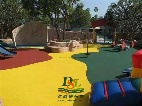 學(xué)校幼兒園透水地坪材料施工，彩色透水地坪路面施工